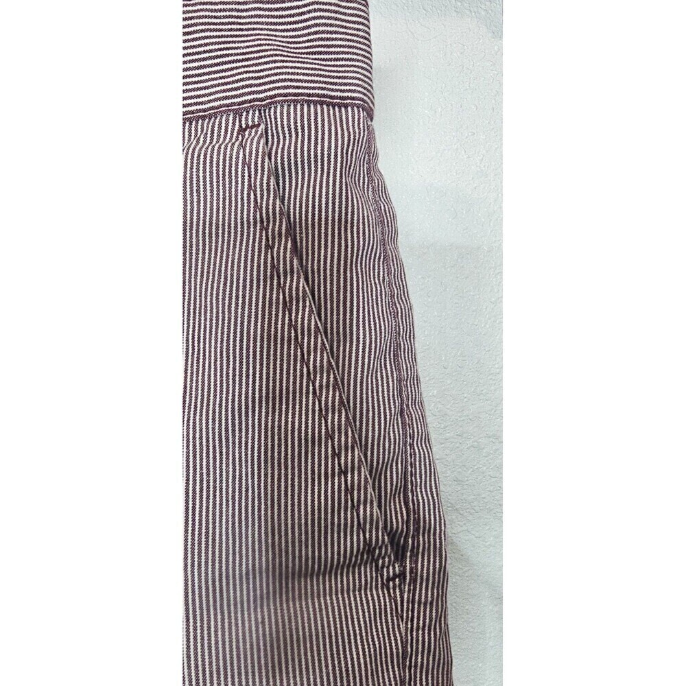 Club Room Casual Shorts Burgundy White Striped Seersucker Mid Length Men's 34 - Picture 3 of 9